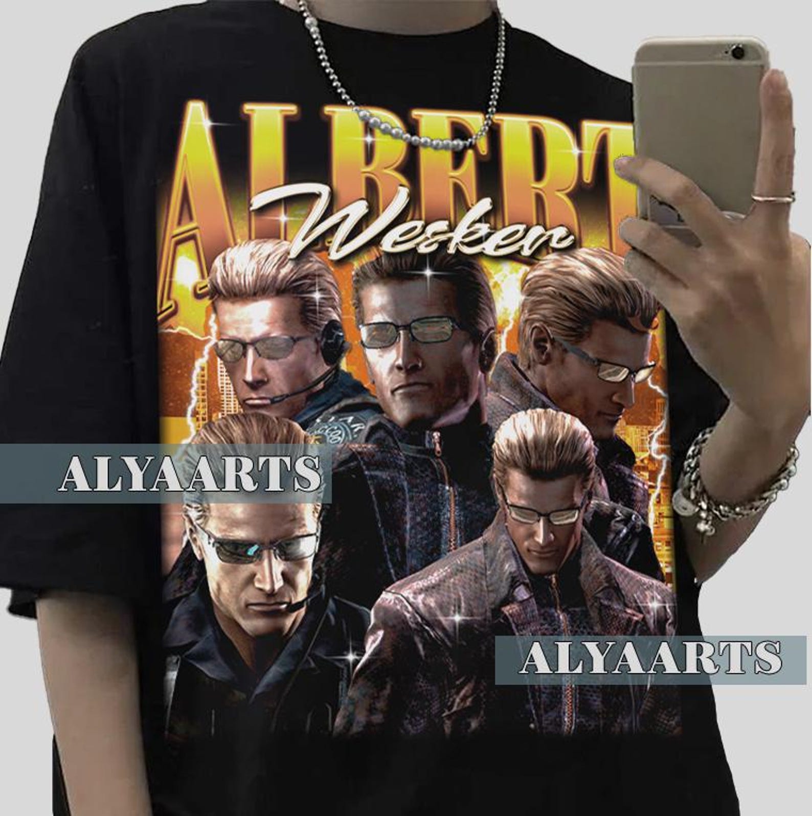 Albert Wesker Vintage T-Shirt: Resident Evil Unisex Tee, Gamer Gift L