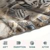 White Tiger Print Flannel Blanket, High Quality Comfortable for All Seasons, Home Decor, Warmth and Comfort, Perfect for Christmas Gifts