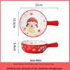Cartoon Ceramic Oven-Safe Bowl with Handle