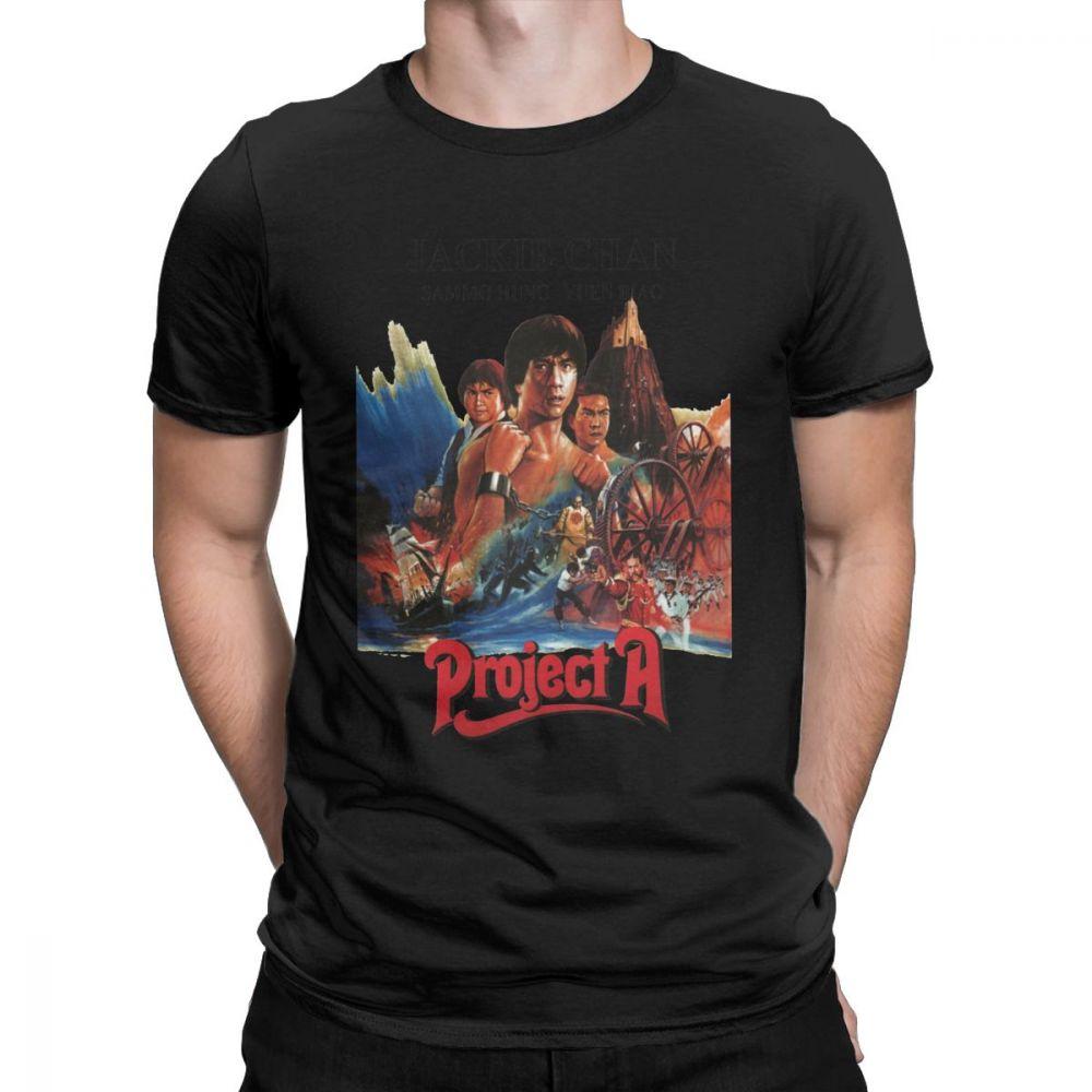 China Kung Fu Jackie Chan Betrunkener Meister T-Shirt Herren T-Shirt Film Chinesischer Drache Kampf Kurzarm T-Shirt Neues Vintage Shirt Oberteile