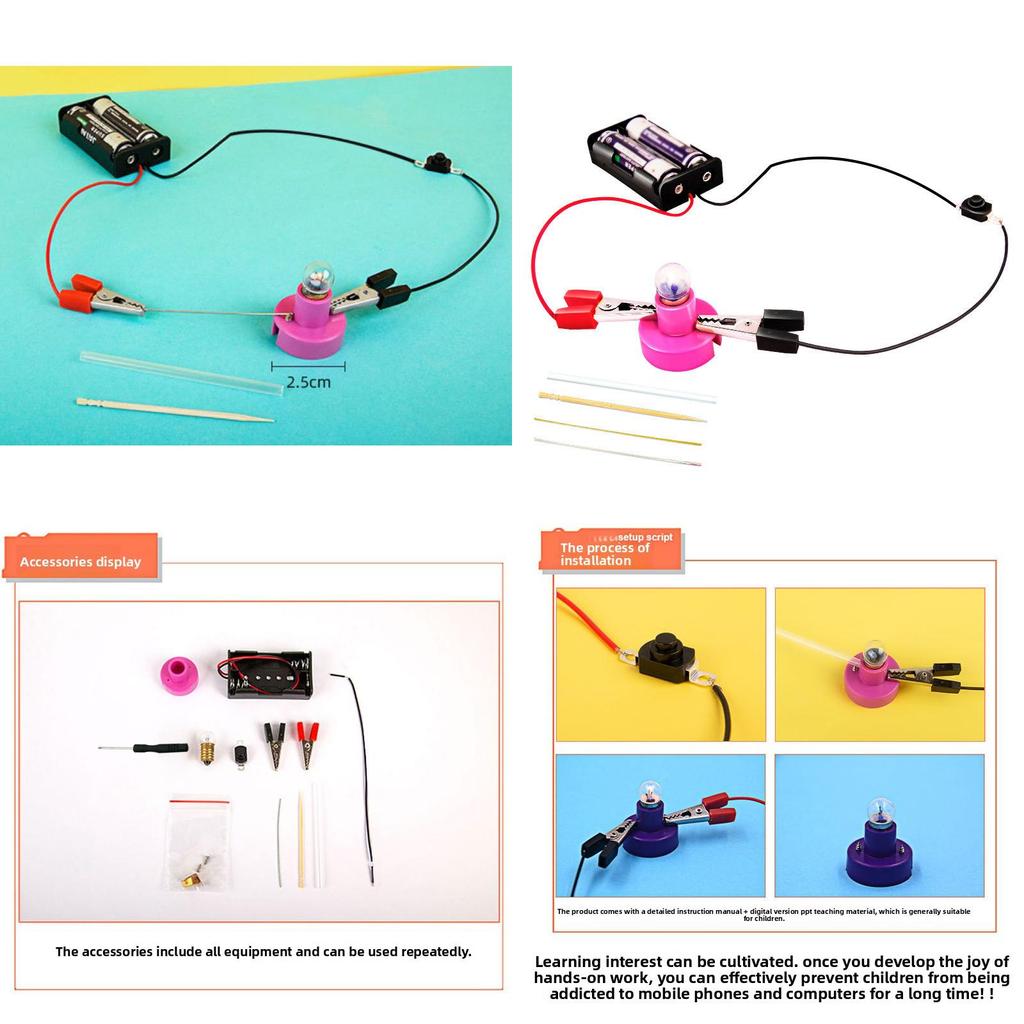 Simulated Light Bulb Circuit Experimental Material Set Children Puzzle Toys For Kids Science Education And Creativity