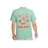 Nike Solid Color Crew Neck Loose Short Sleeve T-Shirt Men Tops Teal FB6895-309