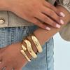 Fashion Metal Glossy Water Drop Spring Buckle Bracelet Female, Hip Hop Wind Geometric Irregular Bracelet