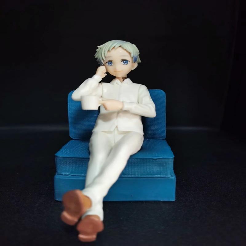 16CM Neverland Figure Norman Ray Emma Three Options characters Sofa Sitting Pose Anime Figure Birthday Gift