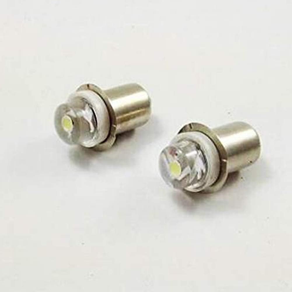 5x P13.5S 3V 4.5V 6V 0.5W 0.75W 6000k White LED Light Bulb Torch Headlight Mini Head Lamp Flashlight (5-Pack)