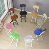 Portable Folding Dining & Leisure Chair with Backrest - Adult Indoor/Outdoor Round & Tall Stool