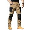 Men's Retro Color Block Multi-Pocket Cargo Pants (Belt Not Included)