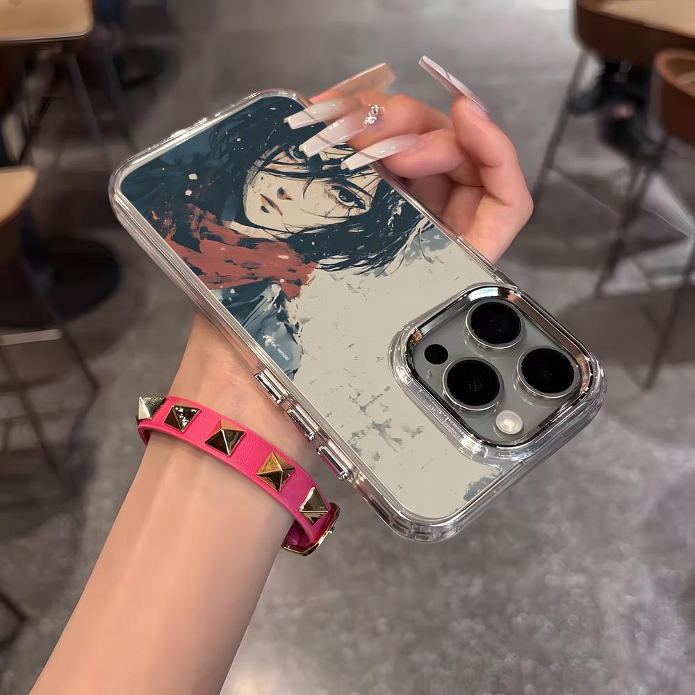 A-ATTACK ON T-TITAN Phone Case For IPhone 17 Air 16 15 14 13 12 11 Pro Pro Max Plus Transparent Soft Cover