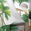 Beach Coconut Tree Summer Window Curtain for Bedroom Sheer Curtain for Living Room Luxury Tulle Curtain for Kitchen