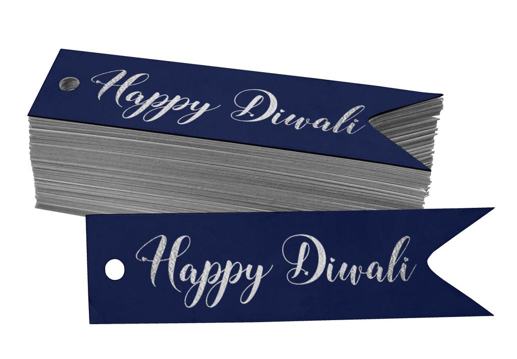 Inkdotpot Pack Of 100 Happy Diwali Favor Paper Tags Craft Real Gold Foil Hang