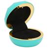 Ring Box with LED Light Exquisite Elegant Jewelry Display Gift Box for Wedding Proposal EngagementCyan