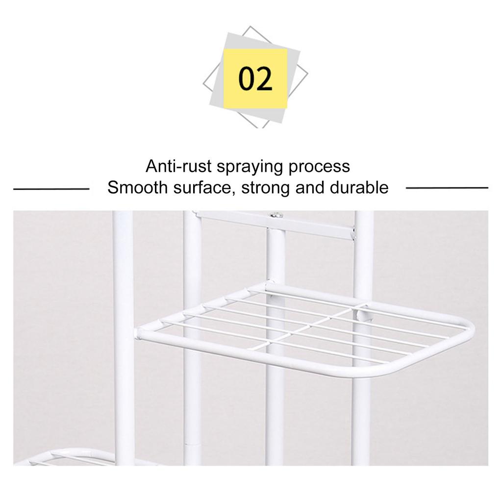 מתקן פרחים וצמחים 5 קומות פנימי, מדף תצוגה לעציצים, מחזיק למרפסת גינה, קישוט