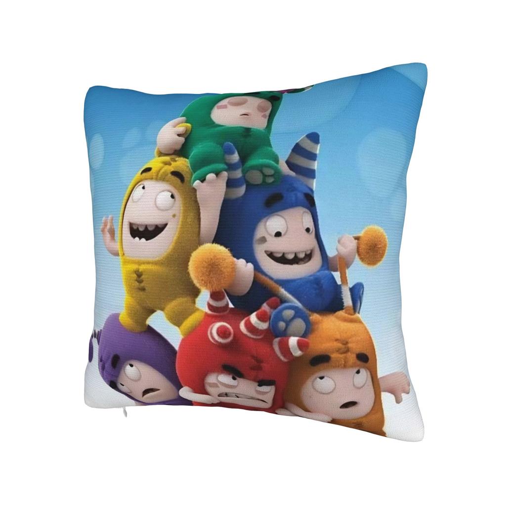 O-Oddbods Pillow Covers Accessories Printed Cushion Cover Decor Throw Pillow Case Cover Home Multi-Size