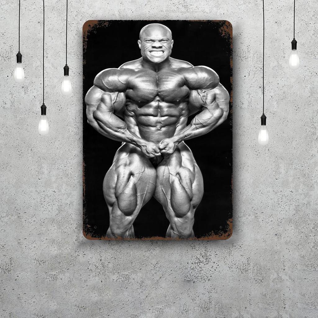Bodybuilding Funny Bar Metal Sign Retro Plaque Vintage Sign Alcohol Drinker Pub Club Man Cave Kitchen Wall Decoration
