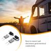 2 Sets Gray Forklift 50A 600V Connectors Plug Bipolar Terminals Adapter Covering Black Gray Pole Shell Caravans