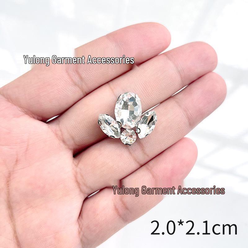 Luxury White Rhinestone Hotfix Stickers: Super Shiny DIY Dress Accessories with Hot Melt Adhesive