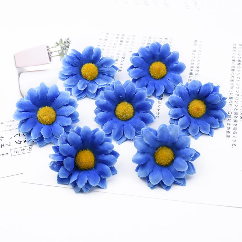 Künstliche Blumen Weihnachtsdekorationen für Zuhause Vase Tisch Hochzeit Dekorativer Kranz Seidenkleine Gänseblümchen DIY Geschenkbox Sammelalbum