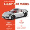 1:24 911 Cayenne S Alloy Diecast Sports Car Model Toys Doors Opened with Sound Light Pull Back Models Precious Gift for Children