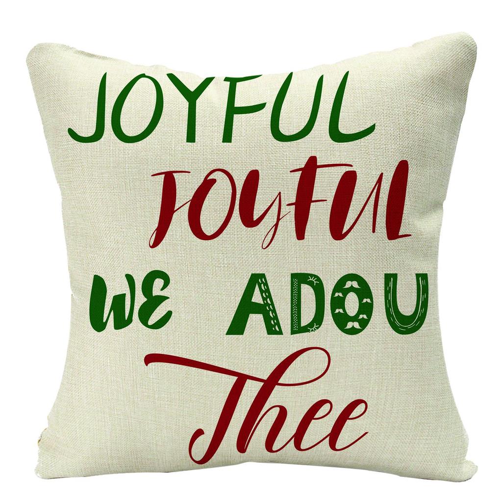New Christmas Pillow, Linen Waist Pillow Case, Festive Home Sofa Decoration Pillow Cushion Cover