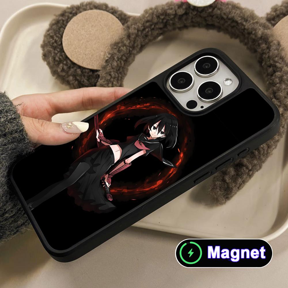 Akame Kurome Matte Surface Magsafe Mobile Phone Case for iPhone 17 16 15 14 13 12 11 Air Pro Max Plus Colorful Cover