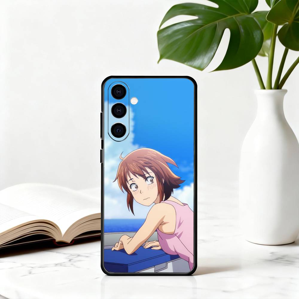 GrandBlue K-Kotegawa C-Chisa-KC Phone Case For Samsung Galaxy A73,A72,A71,A70,A53,A52,A51,Soft Silicone Black Cover