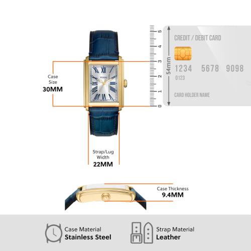 Fossil CARRAWAY FS6076 Herrenuhr, Blau