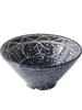 Japanese Ceramic Ramen Bowl Set: Large Retro Conical Hat Design Soup & Noodle Bowl with Plate