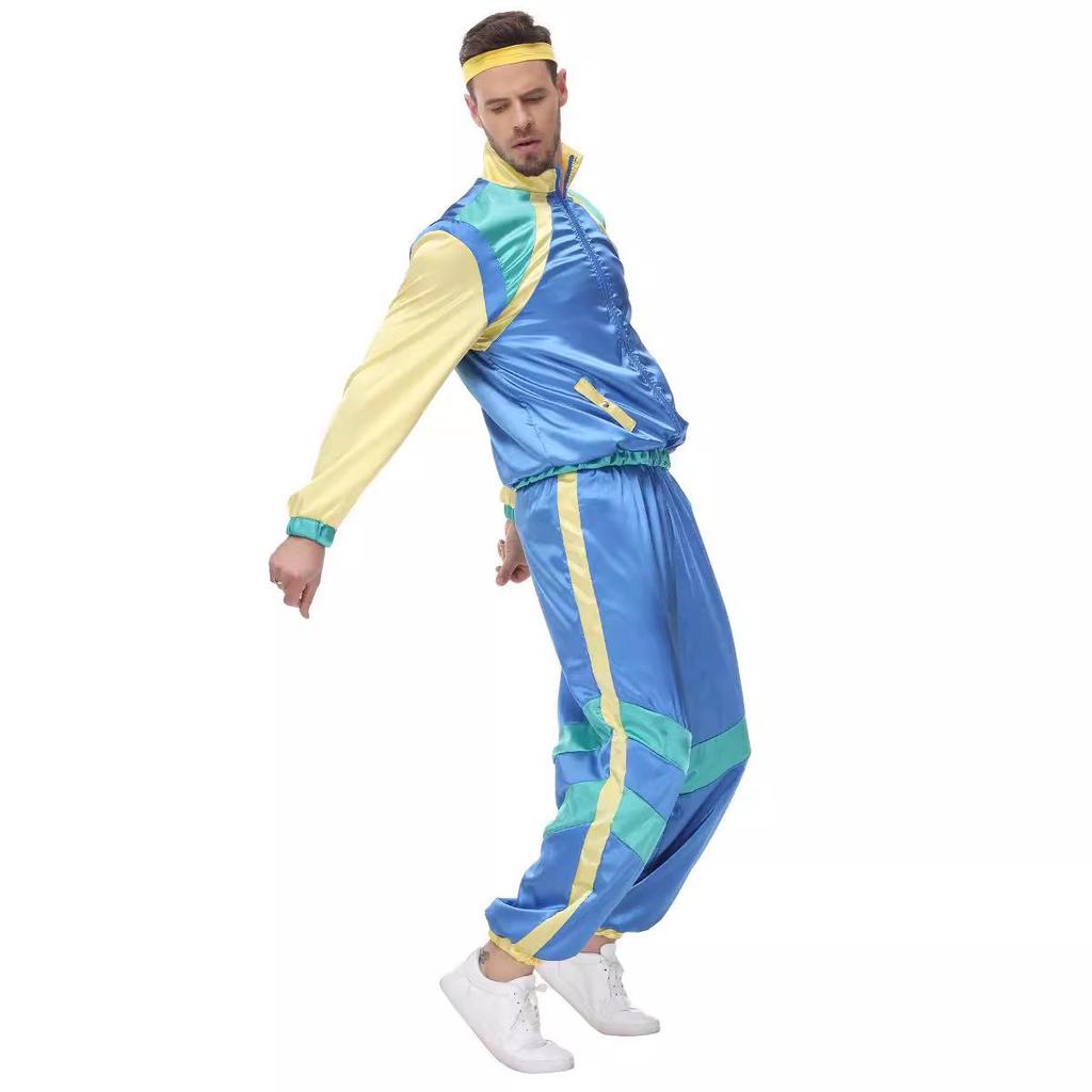 Retro American and European Carnival Disco Baseball Halloween Costume for Stage Dance Perfomance.