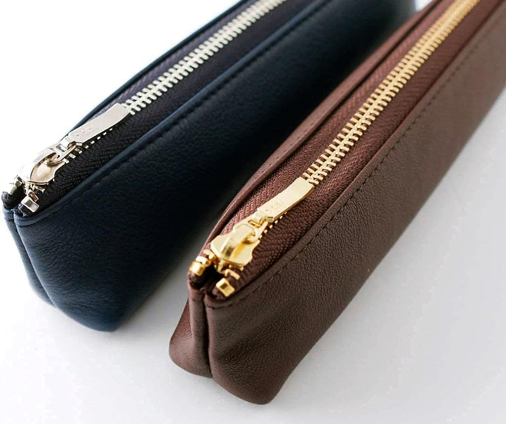 OSL Leather Pencil Case Taupe [Slip-On] OSL-1801 Slip-On