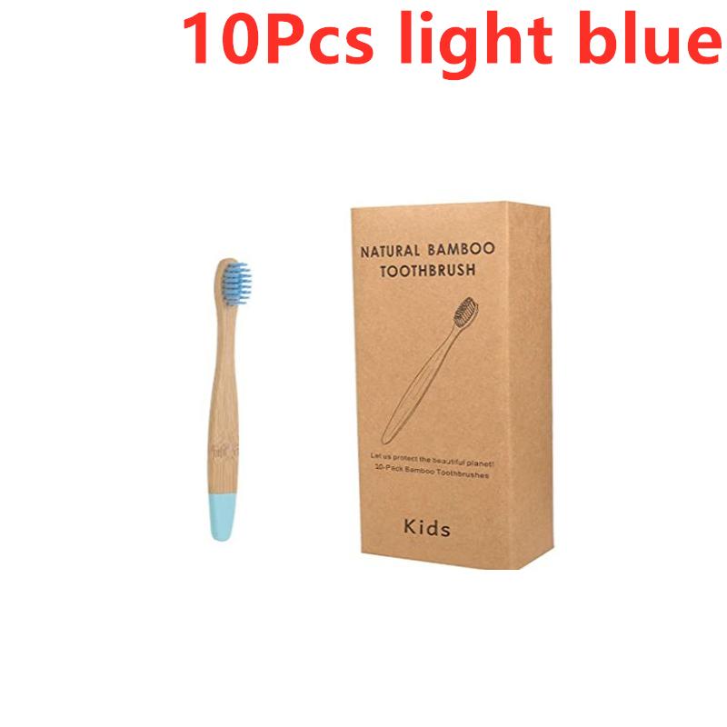 New Organic Children's Bamboo Toothbrush Ten Colors Soft Fibre Bristles Biodegradable Handle Eco Friendly Kids Toothbrushes