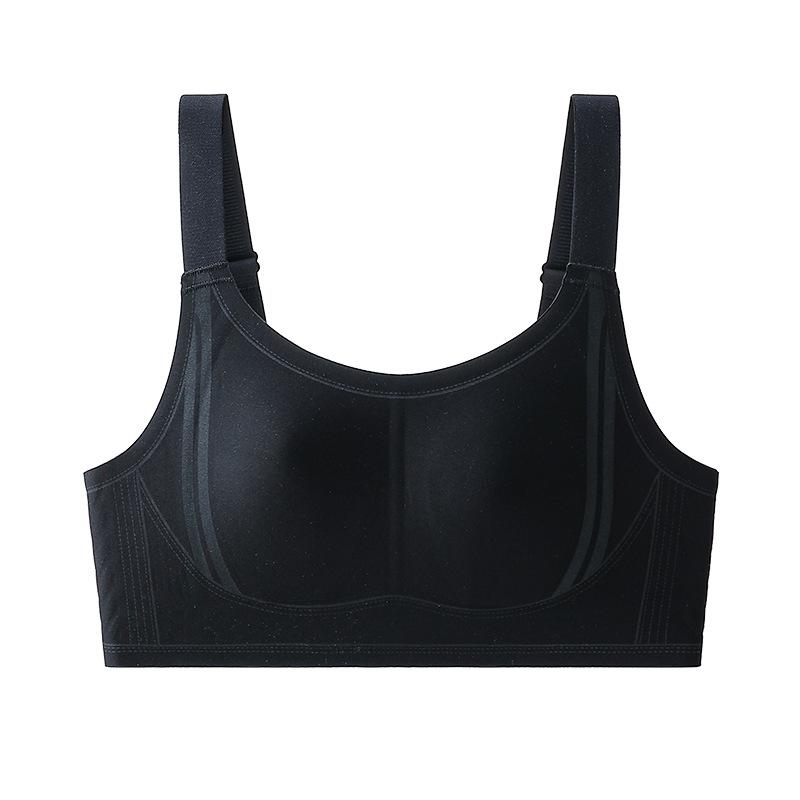 One-piece fixed cup shockproof fitness sports bra high-strength large chest shock-absorbing gathering beautiful back sports underwear women