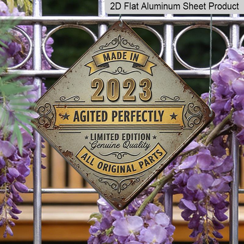 

2D Flat - 1pc 2023 Retro Aluminum Sign | Vintage Wall Art, Home and Garage Decor, Ideal for Interior and Outdoor Use, Perfect Gift for Vintage 20*20cm