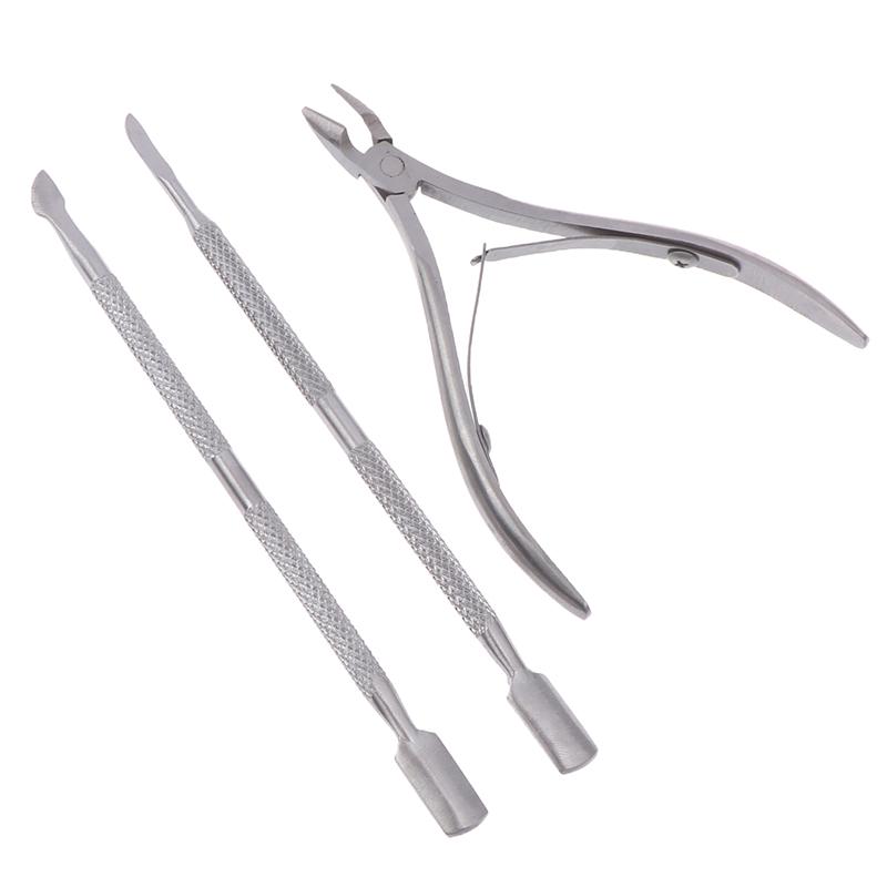 3Pcs/Lot Set With Cuticle Scissor&Pushers For Art Beauty Kit Tool