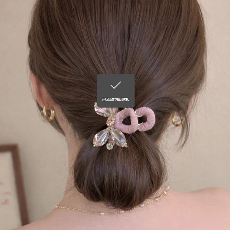 Crystal Half-Up Hair Clip Exquisite Rhinestone Side Hair Clip Shark Clip For Women