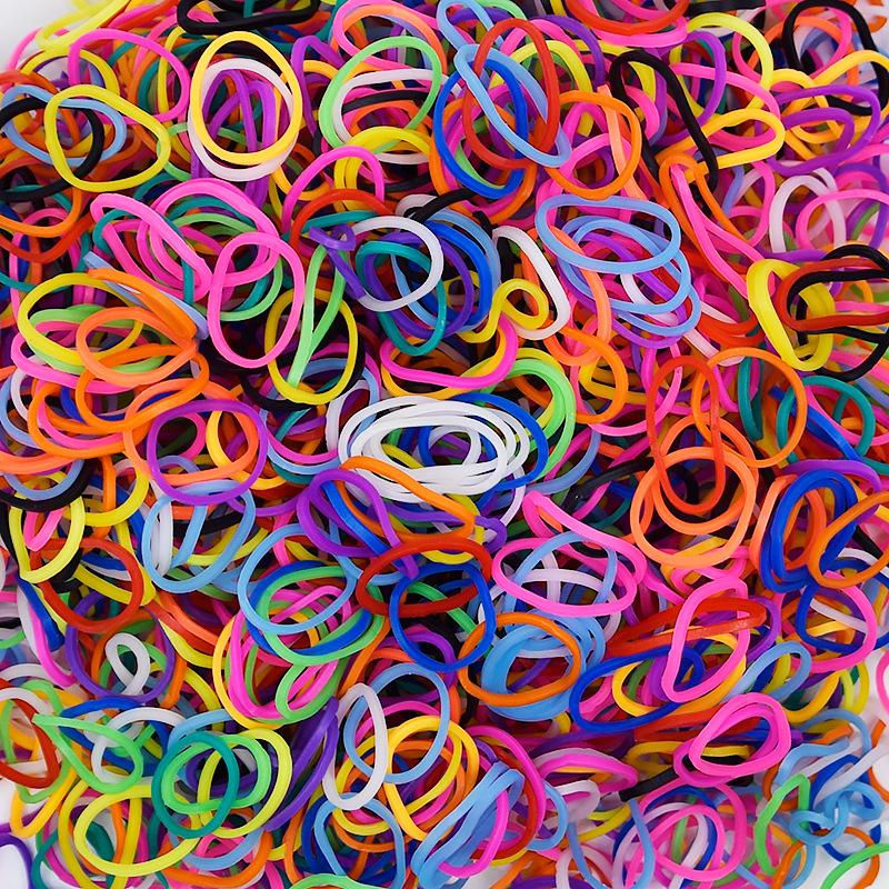 600 Stück Gummi-Webarmband für Kinder, Haare, Bunt, Gummi-Bänder, Gewebtes Armband, DIY-Spielzeug, Weihnachten, Strickgeschenk