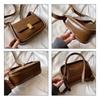 IELGY Korean Version Retro Red Small Square Bag Shoulder Crossbody All-Match Underarm Bag