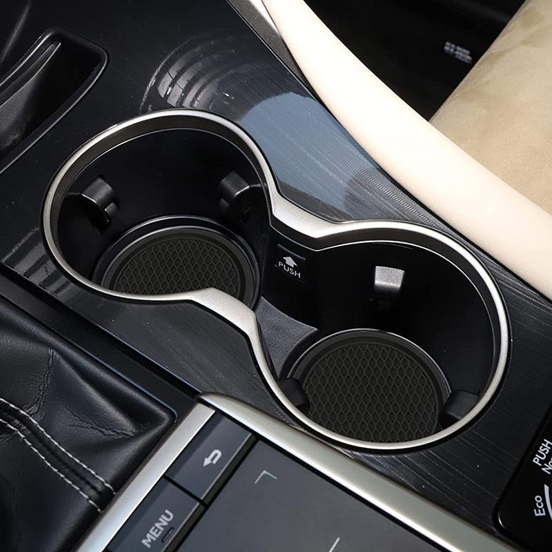 2pcs Black Car Auto Cup Holder Anti Slip Insert Coasters Pads Interior Accessories For Most Cups