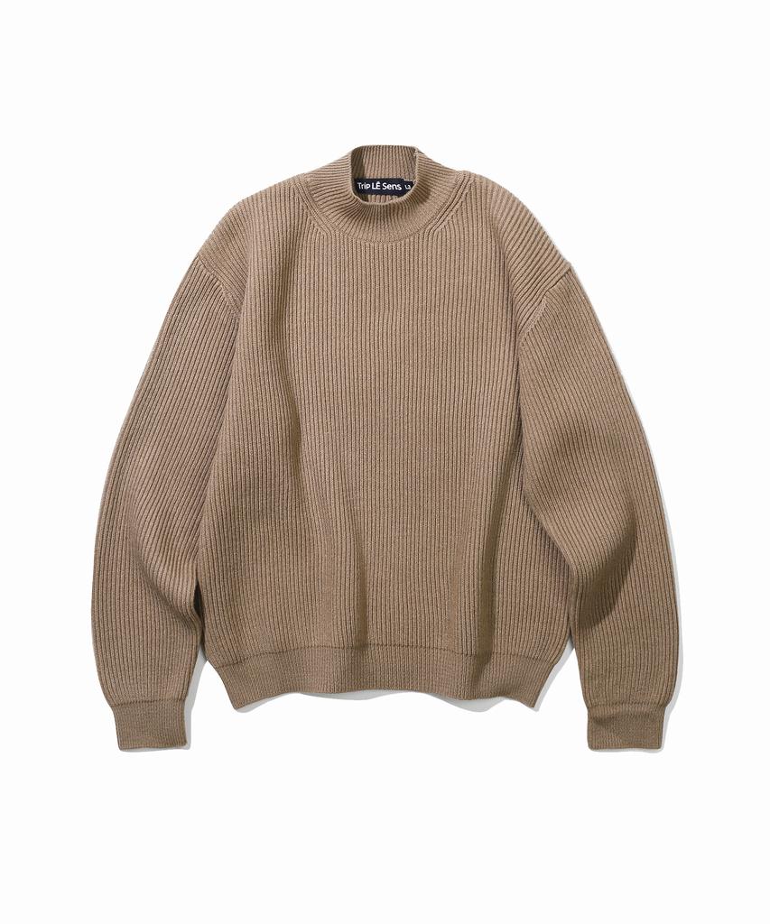 TRIP LE SENS Basic Mock Neck Over Knit (Man)_Cream Ivory