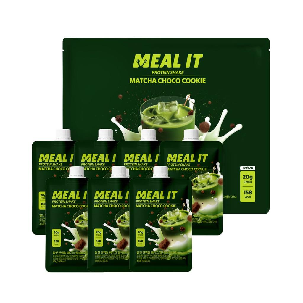 Diet Management Protein Shake Pocket Set (Matcha Chocolate Cookie, Cereal, Pistachio, Melon, Chocolate, Coffee, Banana)