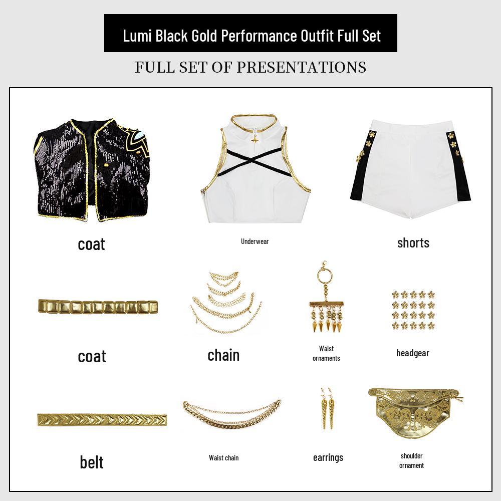 Kpop Demon Hunter Girl Group Cosplay Set - Rumi, Zoey, Mila White Stage Outfits