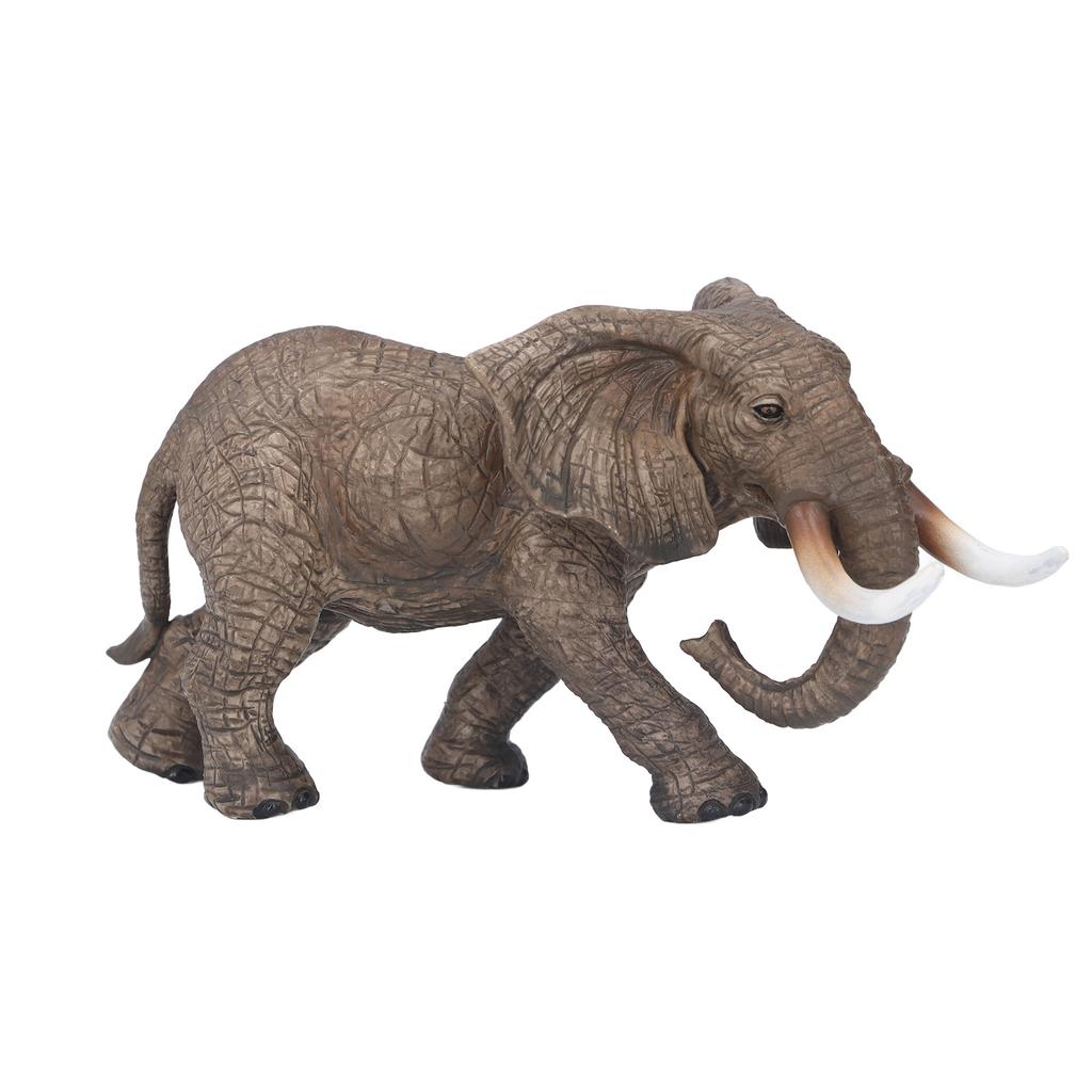 Elephant Figurine Model Vivid Details High Simulation Elephant Model Ornament for Home Decoration