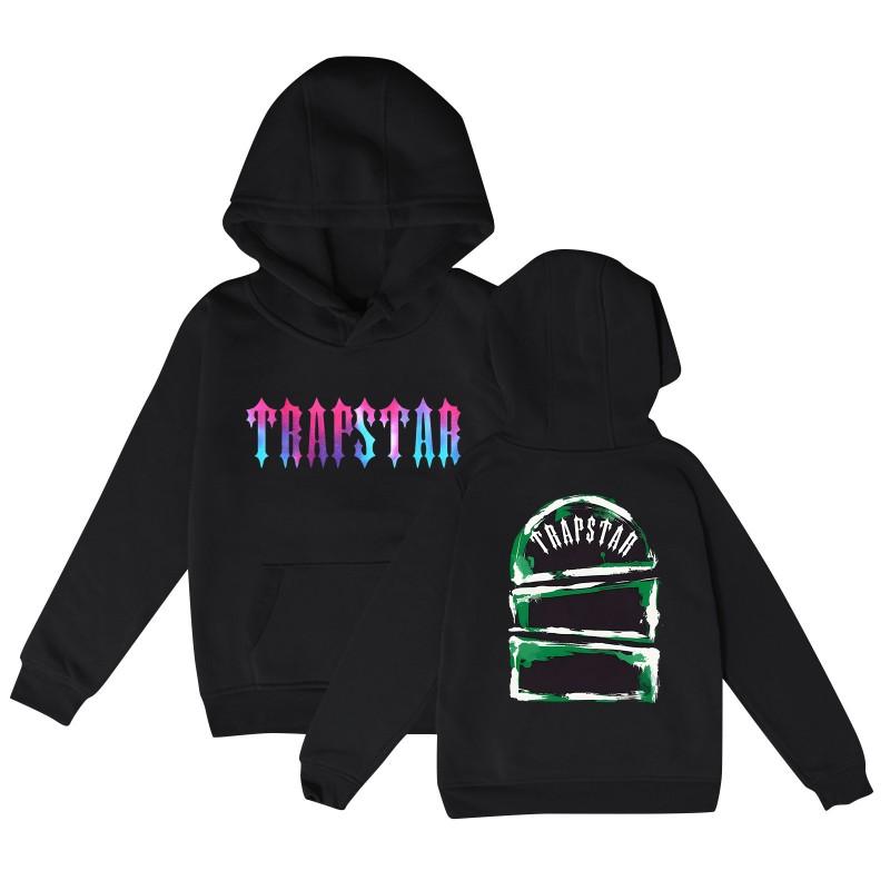Unisex Letter Print Hooded Sweatshirt Loose Fit Long Sleeve Casual Pullover Winter