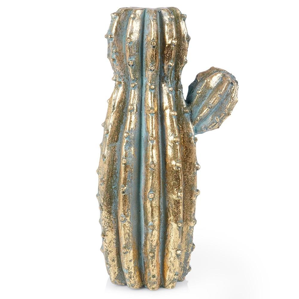Goldene Kakteenblumen-Vase 41,5 cm