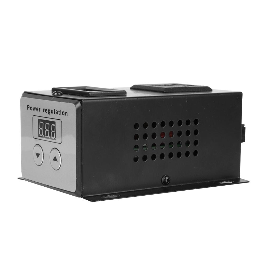 SCR Electronic Voltage Regulator Black US Plug AC 220V 10000W Temperature Speed Power Adjust Controller Dimmer Thermostat
