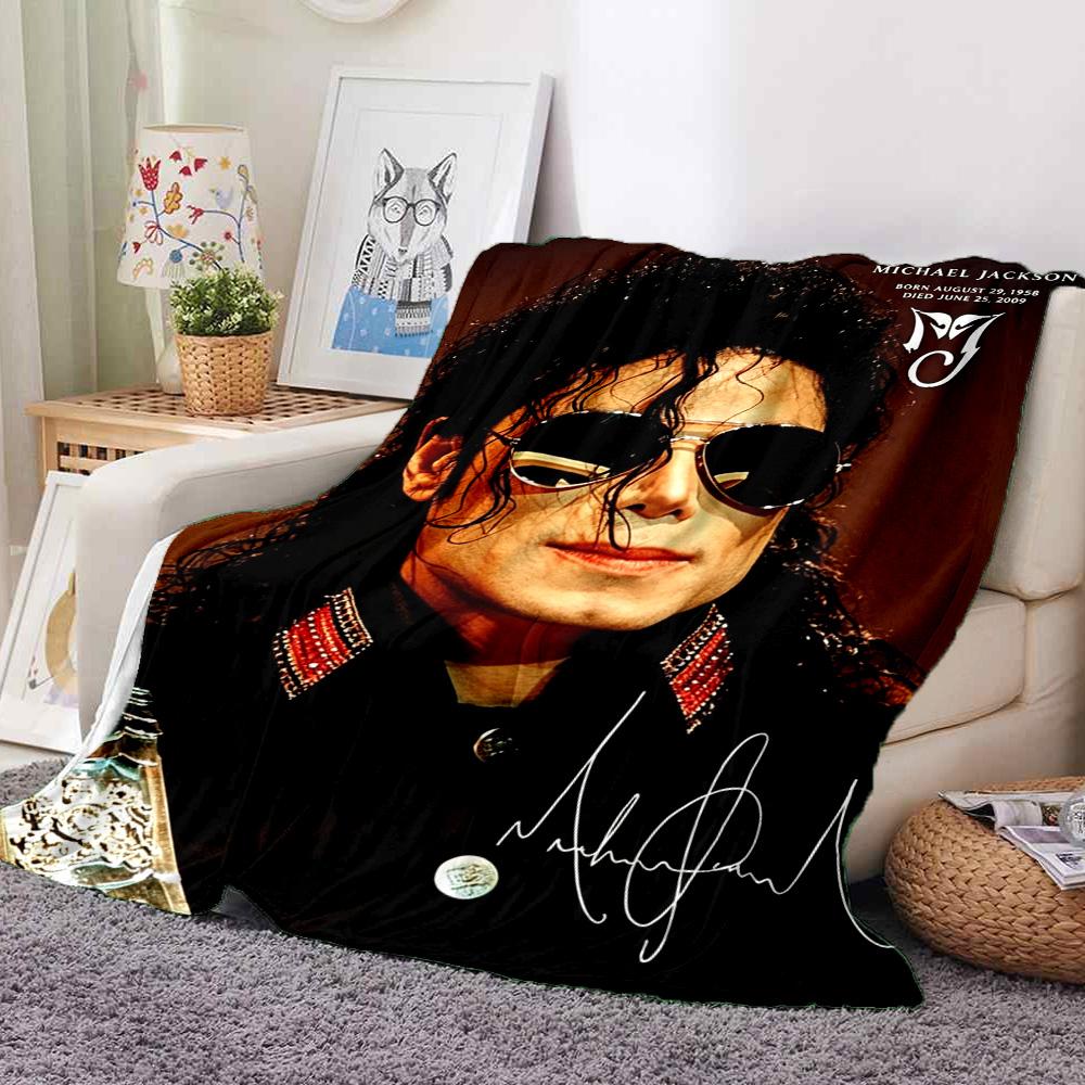 Michael Jackson Flannel Blanket Throw Blanket Soft Warm Sofa Bed Camping Home Decor Unique Christmas Gift C9211912