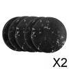2x5Pcs Eyelashes Extension Jade Stone Cosmetic Tool Glue Pallet Home Salon , Black, 2 Pcs