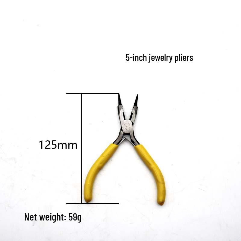 5" Mini Pliers for DIY Jewelry, Multi-Function Wire Cutters, Angled Top Cutting Pliers