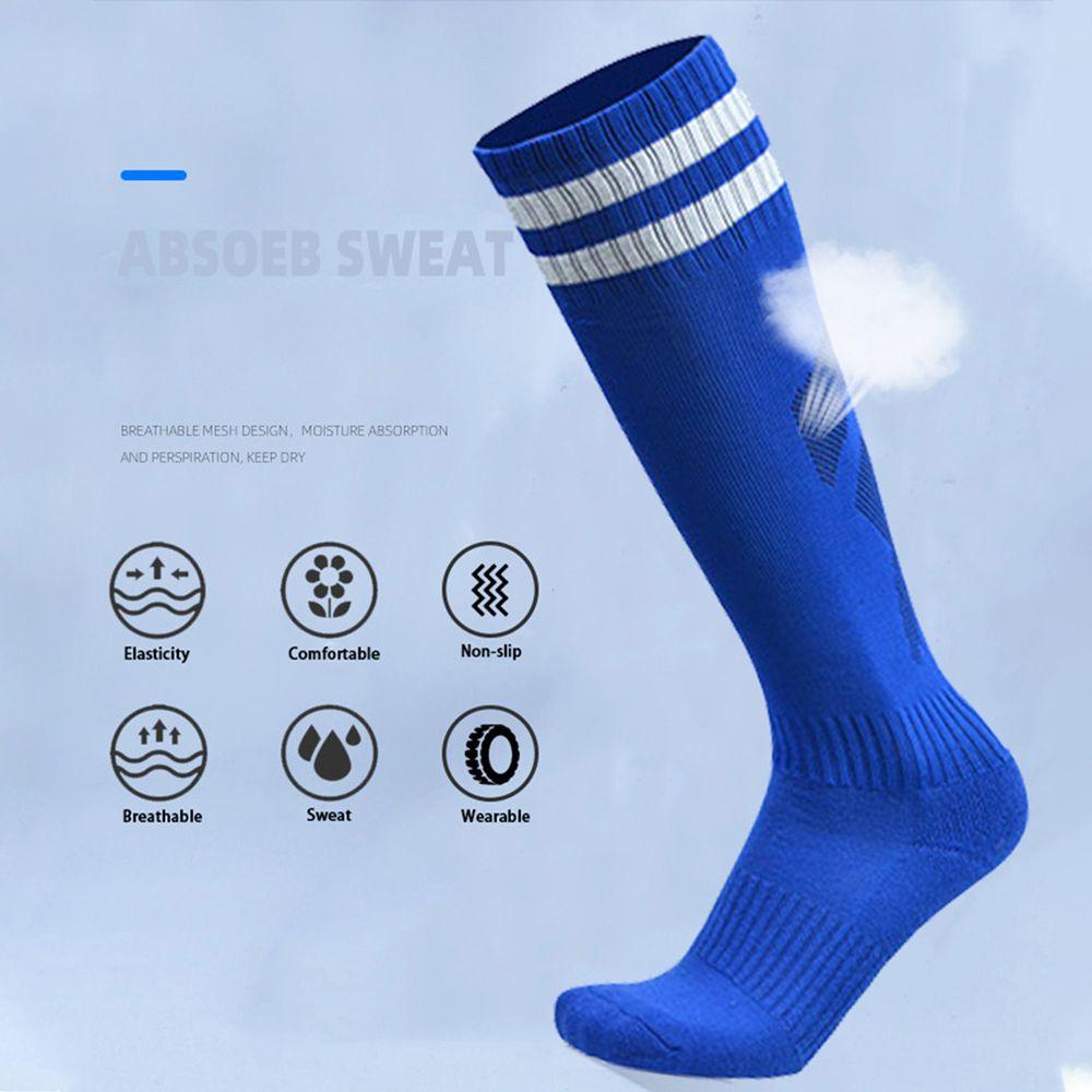 Cotton Spandex Striped Long Tube Football Long Socks Sports Socks Soccer Over Knee Socks Kids Sock