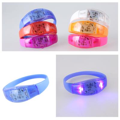 Pack of 10 LED Glowing Bracelets for Parties Colorful Silicone Wristbands Flashing Light Up Bangles Accessory for Kids