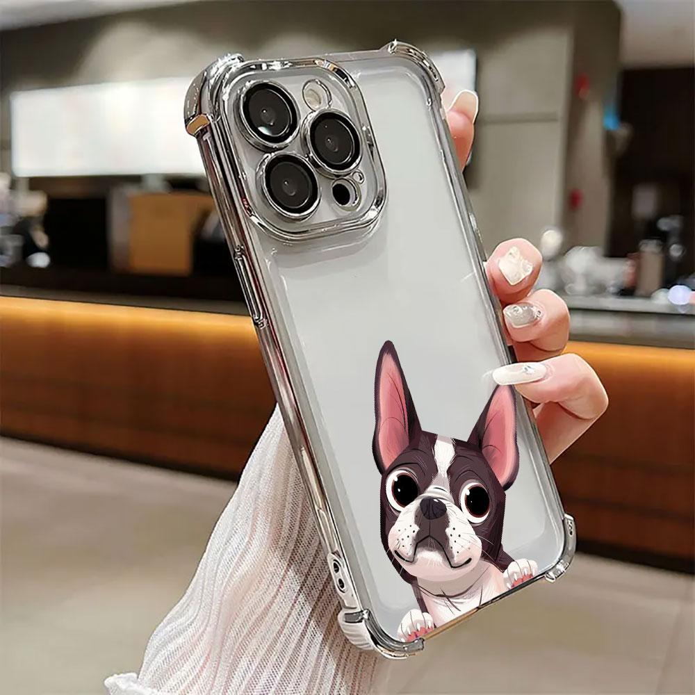 Boston Terrier Pug Dog French Bulldog Funda For iPhone 17 Pro 16 15 14 13 12 11 Pro Max Case 17 Plus 17E 16E 17Air Phone Cover